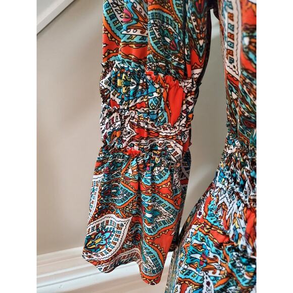 Enfocus Studio Women Multicolor Polyester V-Neck Long Sleeve Knee Length Dress 6 - Picture 11 of 13